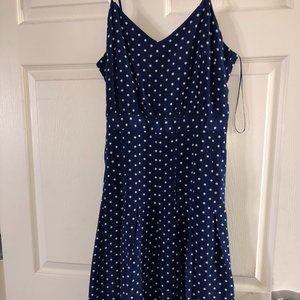 J Crew blue polka dot dress - size 6